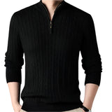 The Wells Cable-knit Quarter Zip Sweater