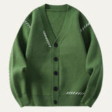 The Brexton Men’s Knitted Cardigan – Casual V Neck Button Down