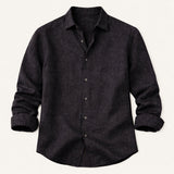 The Meadowfall Men’s Casual Loose Fit Linen Button-Up Shirt