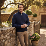 The Riviera Men’s Luxury Quarter Zip Knit Sweater