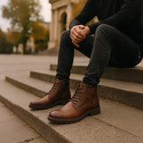 The Oakshade Men’s Military Combat Leather Boots