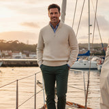 The Riviera Men’s Luxury Quarter Zip Knit Sweater