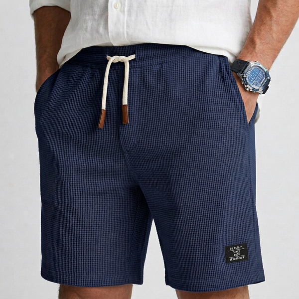 Victor - Casual Textured Knit Shorts