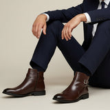 The Franciacorta Men’s Leather Ankle Boots with Side Zip & Non Slip Sole